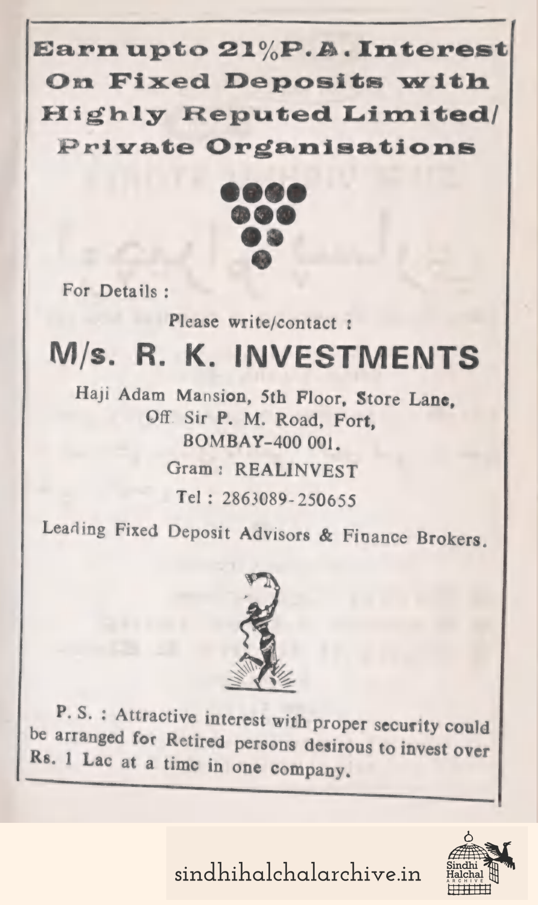 Image of AD M/s. R. K. INVESTMENTS